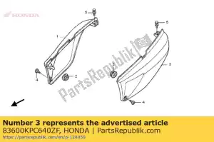 Honda 83600KPC640ZF capa, l. lado * r247m * - Lado inferior