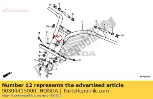 honda 90304415000 nut, steering stem - Bottom side