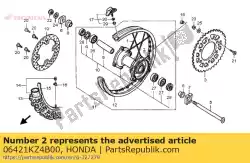 Tutaj możesz zamówić szprychy zestaw b, rr. (207,0 mm) (na zewn? Trz) od Honda , z numerem części 06421KZ4B00: