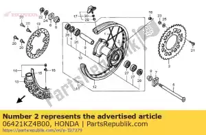Honda 06421KZ4B00 szprychy zestaw b, rr. (207,0 mm) (na zewn?trz) - Dół