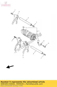 yamaha 5EB185130000 fork, shift 3 - Bottom side