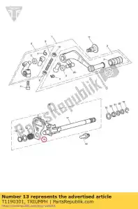 triumph T1190301 plaat, draaipunt, gearchangeerde mech - Onderkant