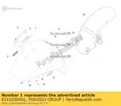 Qui puoi ordinare kotfl? Gel vespa gts da Piaggio Group , con numero parte 65102900VL: