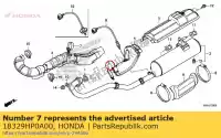 18329HP0A00, Honda, opaska, ochraniacz termiczny (57) honda  trx 420 500 520 2005 2006 2007 2008 2009 2010 2011 2013 2017 2018 2019 2020, Nowy