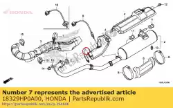 Aqui você pode pedir o banda, protetor de calor (57) em Honda , com o número da peça 18329HP0A00: