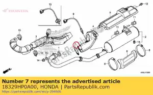 honda 18329HP0A00 bande, protecteur de chaleur (57) - La partie au fond