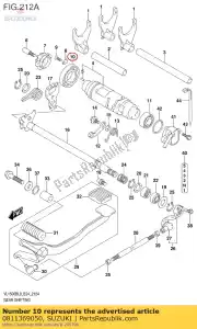 Suzuki 0811369050 rodamiento de bolas - Lado inferior