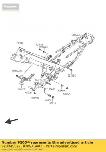 kawasaki 92004S022 stud lv1000-a1h - Lado inferior