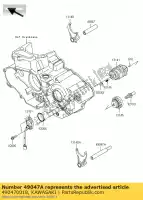 490470018, Kawasaki, rod-shift, uit kawasaki kx  f kx450f 450 , Nieuw