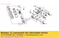 52475MAW760, Honda, haste sub assy., almofada honda xl transalp v xl600v 600 , Novo