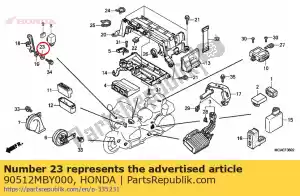 honda 90512MBY000 rondelle, 6x20 - La partie au fond