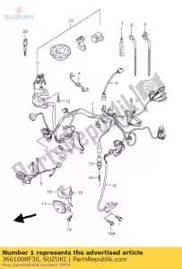 suzuki 3661008F30 arnés, cableado - Lado inferior