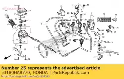 Aqui você pode pedir o alavanca comp., rr. Freio em Honda , com o número da peça 53180HA8770: