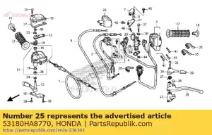 honda 53180HA8770 alavanca comp., rr. freio - Lado inferior