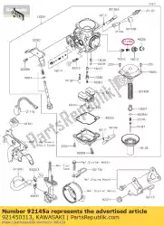 Here you can order the spring,coil an130b8f from Kawasaki, with part number 921450313: