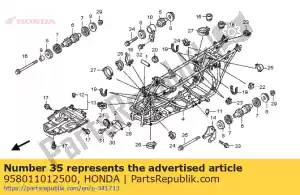 Honda 958011012500 parafuso, flange, 10x125 - Lado inferior