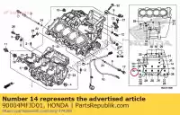 90004MFJD01, Honda, boulon, ubs, 8x98 honda cbr  fa rr rra f hannspree cbr600rr cbr600ra 600 , Nouveau