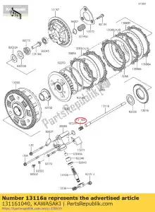 kawasaki 131161040 haste, impulso de embreagem z200-a5 - Lado inferior