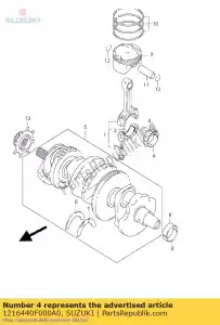 suzuki 1216440F000A0 rolamento, manivela p - Lado inferior