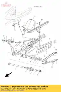 yamaha 90387128T700 colarinho - Lado inferior