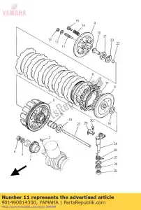 yamaha 901490814300 parafuso (3r4) - Lado inferior