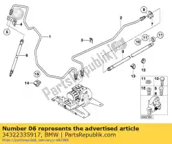 Here you can order the brake hose from BMW, with part number 34322335917: