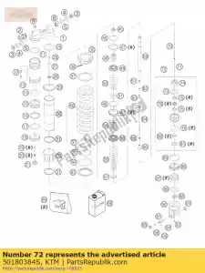 ktm 50180384S adaptateur cpl. d = 50 h = 26,5 - La partie au fond