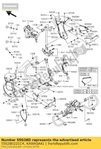 Kawasaki 550280221C4 capota, proteção de perna, fora, r - Lado inferior