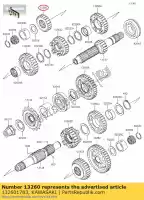 132601783, Kawasaki, engrenagem, entrada 2ª, 22t kawasaki w  a c cafe style special edition final ej800 w650 w800 street 650 800 , Novo