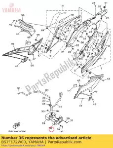 yamaha BS7F172W00 cubrir - Lado inferior