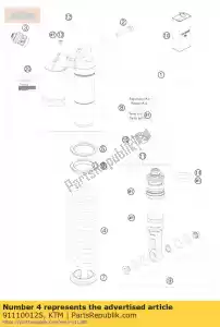 ktm 91110012S spring 185mm 70n/mm (61) - Bottom side