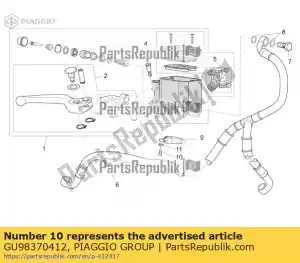 Piaggio Group GU98370412 vis à six pans creux m4x12 - La partie au fond