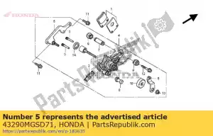 Honda 43290MGSD71 bracket sub assy., parkin - La partie au fond