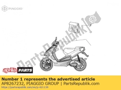 Aprilia AP8267232, Zestaw naklejek na ty? nadwozia, OEM: Aprilia AP8267232