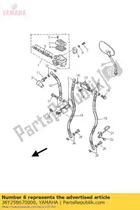 yamaha 36Y258670000 bracket, master cylinder - Bottom side