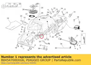 Piaggio Group B04547000XG6 réservoir d'essence - La partie au fond