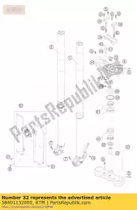 ktm 58401132000 pince triple bot cpl. sm 03 - La partie au fond