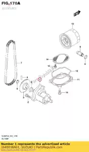 suzuki 1640038A01 pump assy,engin - Bottom side