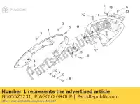 GU05573231, Piaggio Group, carenado trasero derecho. rojo moto-guzzi breva v ie 1100 2005, Nuevo