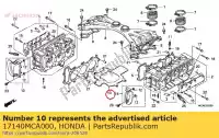 17140MCA000, Honda, arkusz, kolektor dolotowy honda gl goldwing a  bagger f6 b gold wing deluxe abs 8a gl1800a gl1800 airbag 1800 , Nowy