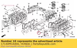 blad, inlaatspruitstuk van Honda, met onderdeel nummer 17140MCA000, bestel je hier online: