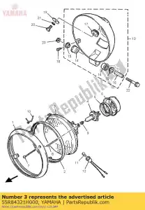 yamaha 55R84321H000 lentille, phare - La partie au fond