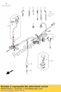 Suzuki 0940705411 clamp - Bottom side