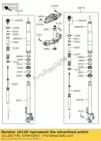 161260708, Kawasaki, klep klz1000acf kawasaki klz 1000 2012 2013 2014, Nieuw