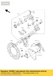 pad-assy-rem van Kawasaki, met onderdeel nummer 430821096, bestel je hier online: