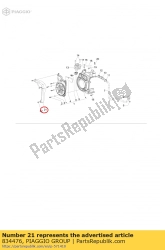 Aprilia 834476, Vliegwiel deksel, OEM: Aprilia 834476