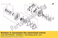 22610KTMD20, Honda, plaat comp primar honda anf innova  anf125 125 , Nieuw