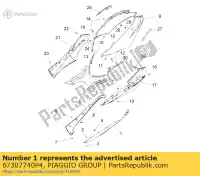 67307740P4, Piaggio Group, capa esquerda rosa     , Novo