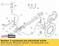 AP8134248, Piaggio Group, Hoofdcilinderstang aprilia  caponord etv moto rx 125 650 1000 1989 1990 1991 1992 1993 1994 1995 1996 1997 1998 1999 2001 2002 2003 2004 2005, Nieuw