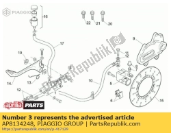 Aprilia AP8134248, T?oczysko g?ównego cylindra, OEM: Aprilia AP8134248